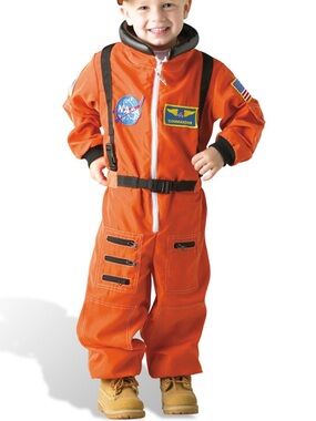 Orange Kids Astronaut Costume - Commander Flight Suit